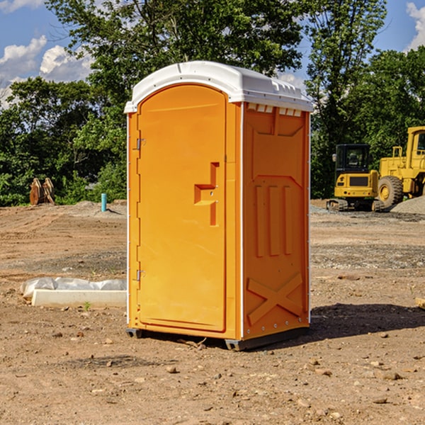 how often are the portable restrooms cleaned and serviced during a rental period in Eagletown